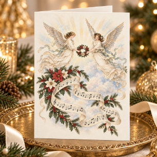 Vintage Angels & Music Christian Religious Card
