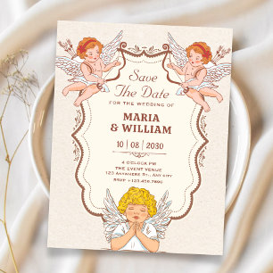 Vintage angels  save the date