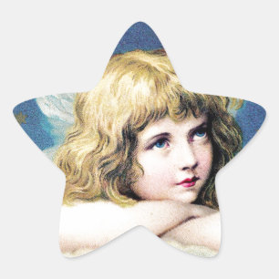 Vintage Angels Star Sticker