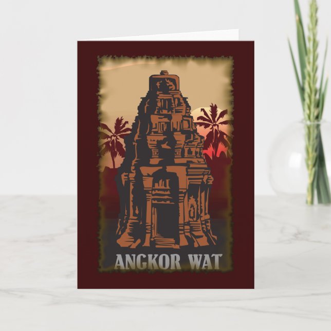 Vintage Angkor Wat Card (Front)