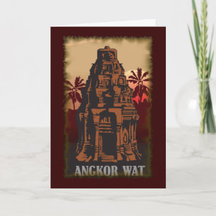 Vintage Angkor Wat Card