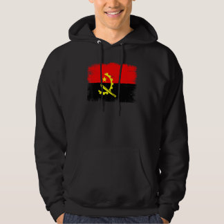 Vintage Angola Flag Angolan Independence Day Hoodie