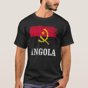 Vintage Angola Flag For Angolan   T-Shirt