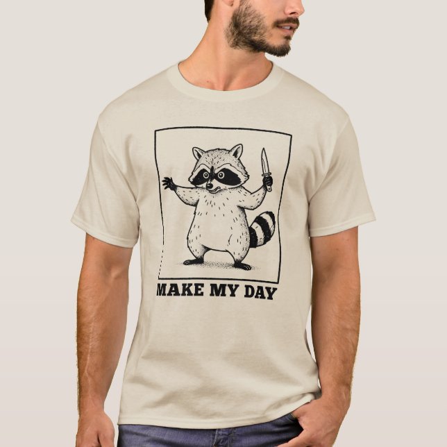 Vintage Angry Racoon T-Shirt (Front)
