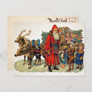 Vintage Angry Santa Postcard