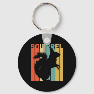 Vintage Animal Earth Day Retro Squirrel Key Ring