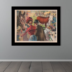 Vintage Animal Fair Farm Ephemera Poster