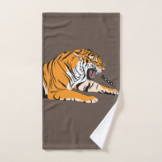 Vintage Animal Fashion Tiger  Hand Towel (Hand Towel)