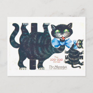 Vintage Animal Paper Doll--Mascotah Postcard