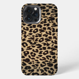 Vintage animal print texture of leopard iPhone 13 pro max case