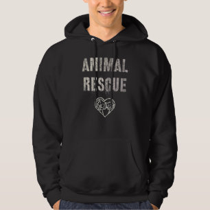Vintage Animal Rescue Wild Cats Dogs Adoption Dept Hoodie