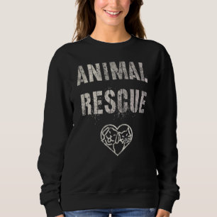 Vintage Animal Rescue Wild Cats Dogs Adoption Dept Sweatshirt