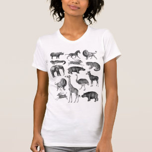 Vintage Animal Safari Illustration T-Shirt