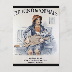 Vintage animal welfare postcard