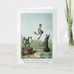 Vintage Animals Christmas Card