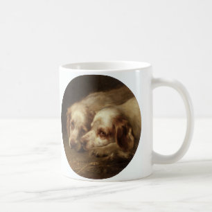 Vintage Animals, Cute Pet Spaniel Puppy Dogs Coffee Mug