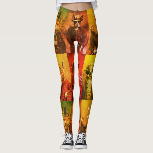 Vintage Animals In Clothes Leggings