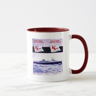 Vintage Ann Arbor Railroad Car Ferry Lake Michigan Mug