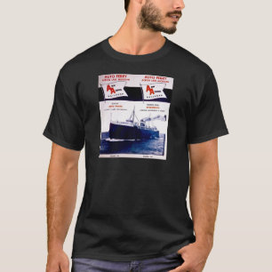 Vintage Ann Arbor Railroad Car Ferry Lake Michigan T-Shirt