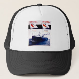 Vintage Ann Arbor Railroad Car Ferry Lake Michigan Trucker Hat