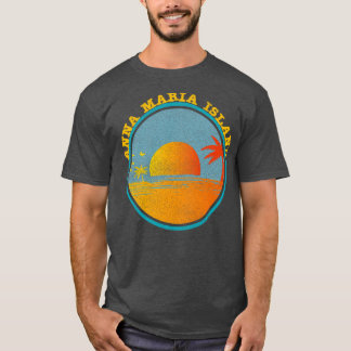 Vintage Anna Maria Island Florida Sunset Palm Tree T-Shirt