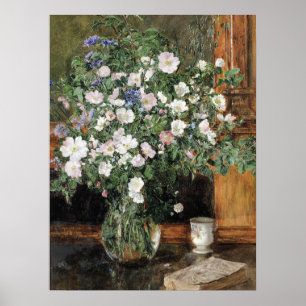 Vintage Anna Munthe-Norstedt Wild Briar Roses   Poster