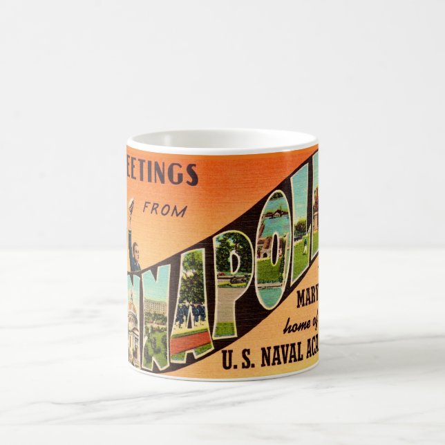 Vintage Annapolis MD Greeting Coffee Mug (Center)