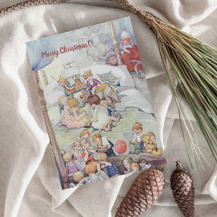 Vintage Anne Anderson Christmas Morning Holiday Card