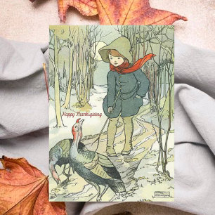 Vintage Anne Anderson Happy Thanksgiving Holiday Card
