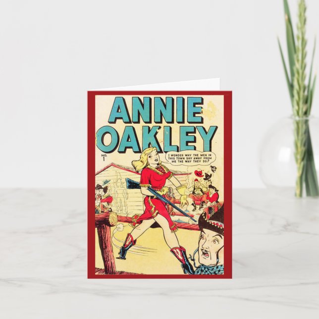 Vintage "Annie Oakley" Greeting Card (Front)
