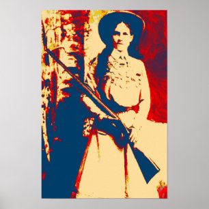Vintage Annie Oakley Oil Grunge Canvas Print
