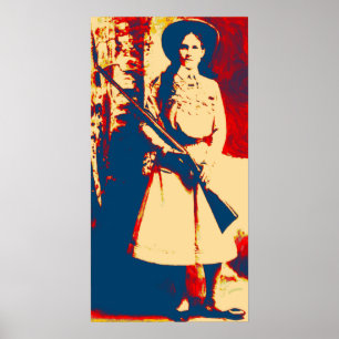 Vintage Annie Oakley Oil Grunge Poster