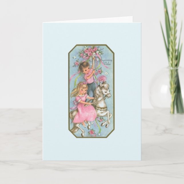 Vintage Anniversary Greeting Card (Front)