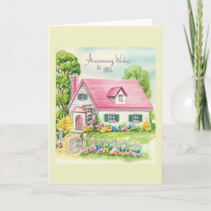 Vintage Anniversary Wishes Greeting Card