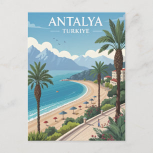 Vintage Antalya Travel Postcard