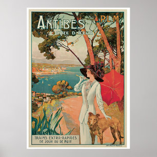 Vintage Antibes Cote d'Azur Poster