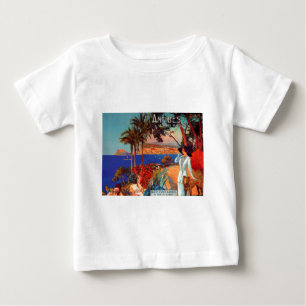 Vintage Antibes Cote D'Azur Travel Baby T-Shirt