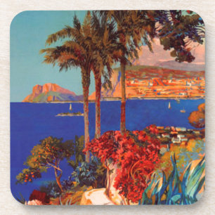 Vintage Antibes Cote D'Azur Travel Coaster