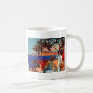Vintage Antibes Cote D'Azur Travel Coffee Mug
