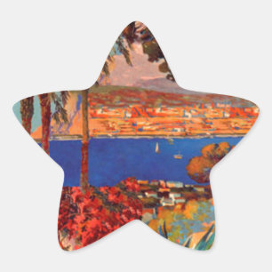 Vintage Antibes Cote D'Azur Travel Star Sticker