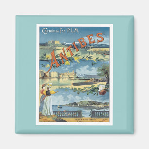 Vintage Antibes Mediterranean Magnet