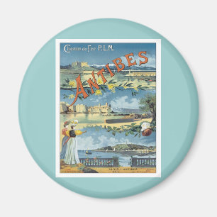 Vintage Antibes Mediterranean Magnet