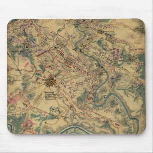 Vintage Antietam Battlefield Map (1862) Mouse Mat