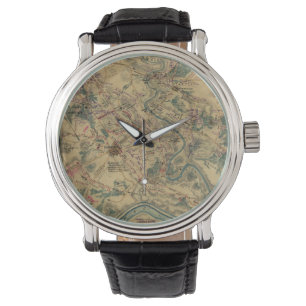 Vintage Antietam Battlefield Map (1862) Watch