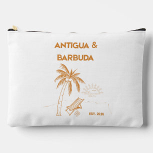 Vintage Antigua Barbuda Luxury Resort Large Pouch