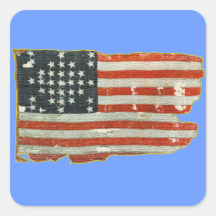 Vintage Antique American Flag Stickers