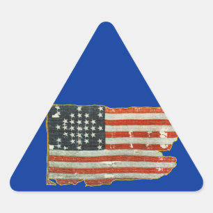 Vintage Antique American Flag Stickers