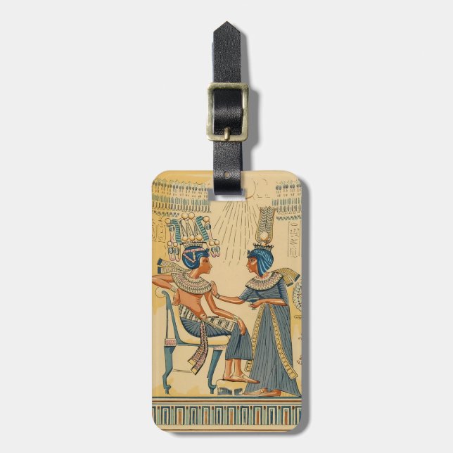 Vintage Antique Ancient Egyptian Royalty Luggage Tag (Front Vertical)