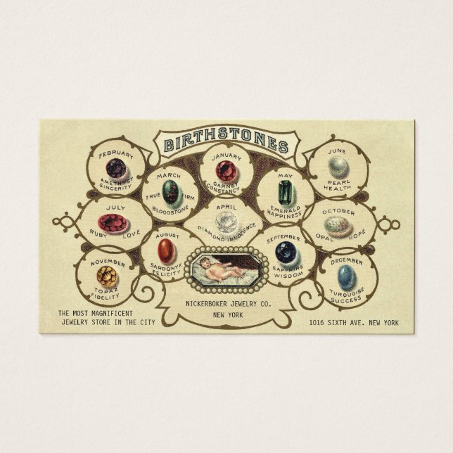 Vintage Antique Birthstones Jewellery Jeweller Cra (Front)