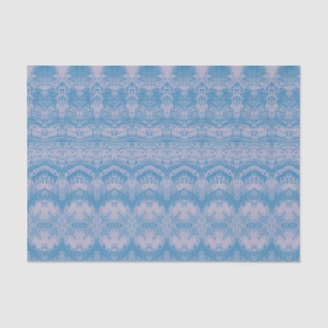 Vintage Antique Blue Pastel Pattern Decoupage Tissue Paper (Front)